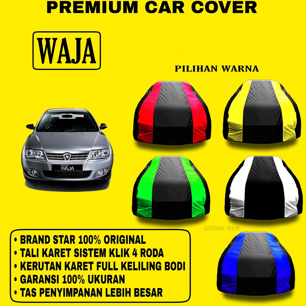 Body Cover WAJA Garis 2 WARNA Penutup Pelindung Bodi Mobil Waja PREMIUM