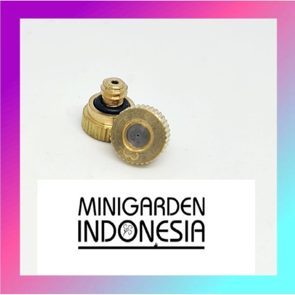 MIST NOZZLE KUNINGAN 0.3MM misting nozzle sprinkler air alat siram irigasi taman embun DRAT 3/16inch