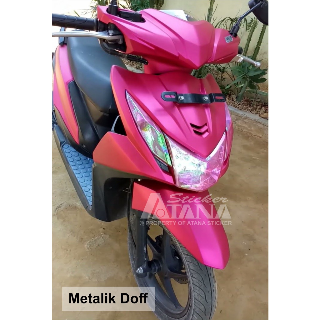 Skotlet Pink Metalik Doff Glossy Scotlet Dop Gloss Metallic Satin Stiker Candy Paint Decal Motor Mobil Anti Gores Body Background Aquarium Aksesoris Variasi Ninja Vario Beat Ninja Vespa Mio PCX NMAX Aerox