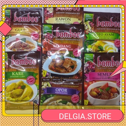 

bumbu masak BAMBOE aneka bumbu kental gula rawon kare rendang semur