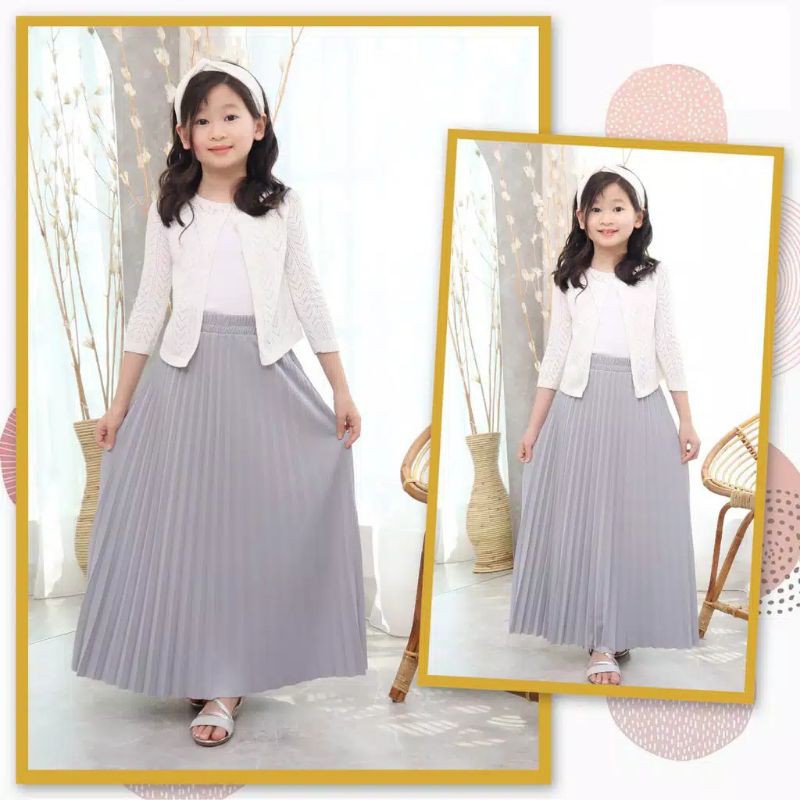 Rok Plisket anak 8-10 tahun / Rok plisket anak perempuan / Rok plisket anak murah / Rok plisket XL