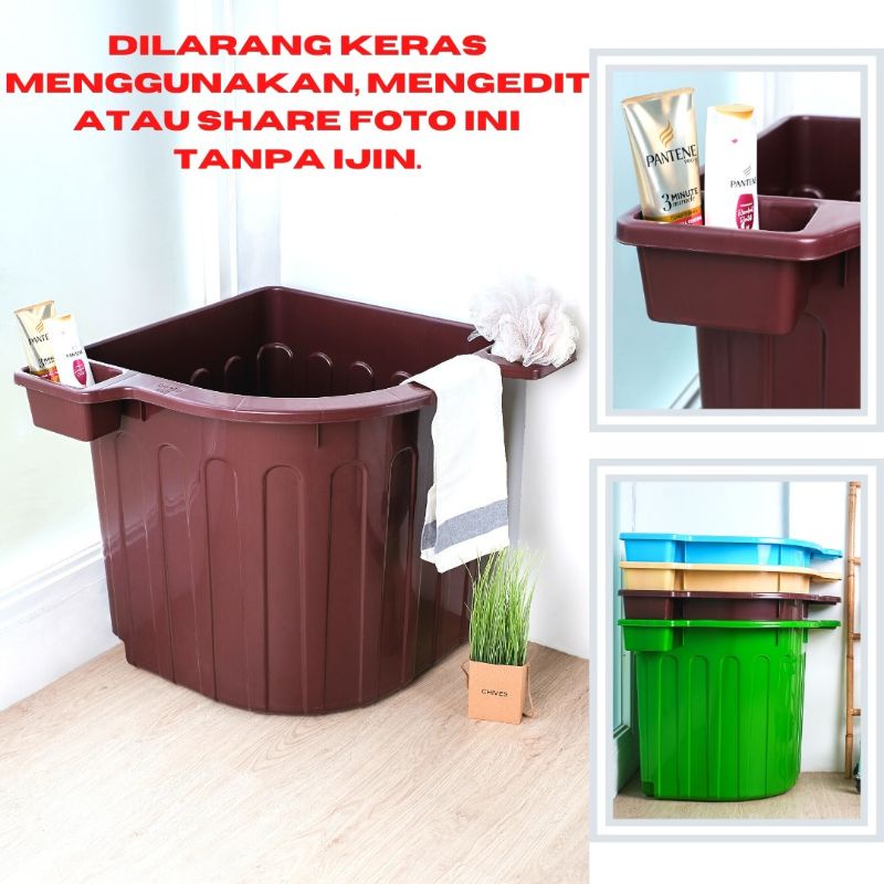Bak Mandi Dewasa | Bak Air | Bak Mandi |Bak Air Kamar Mandi Sudut Pvc 55x55x55 cm