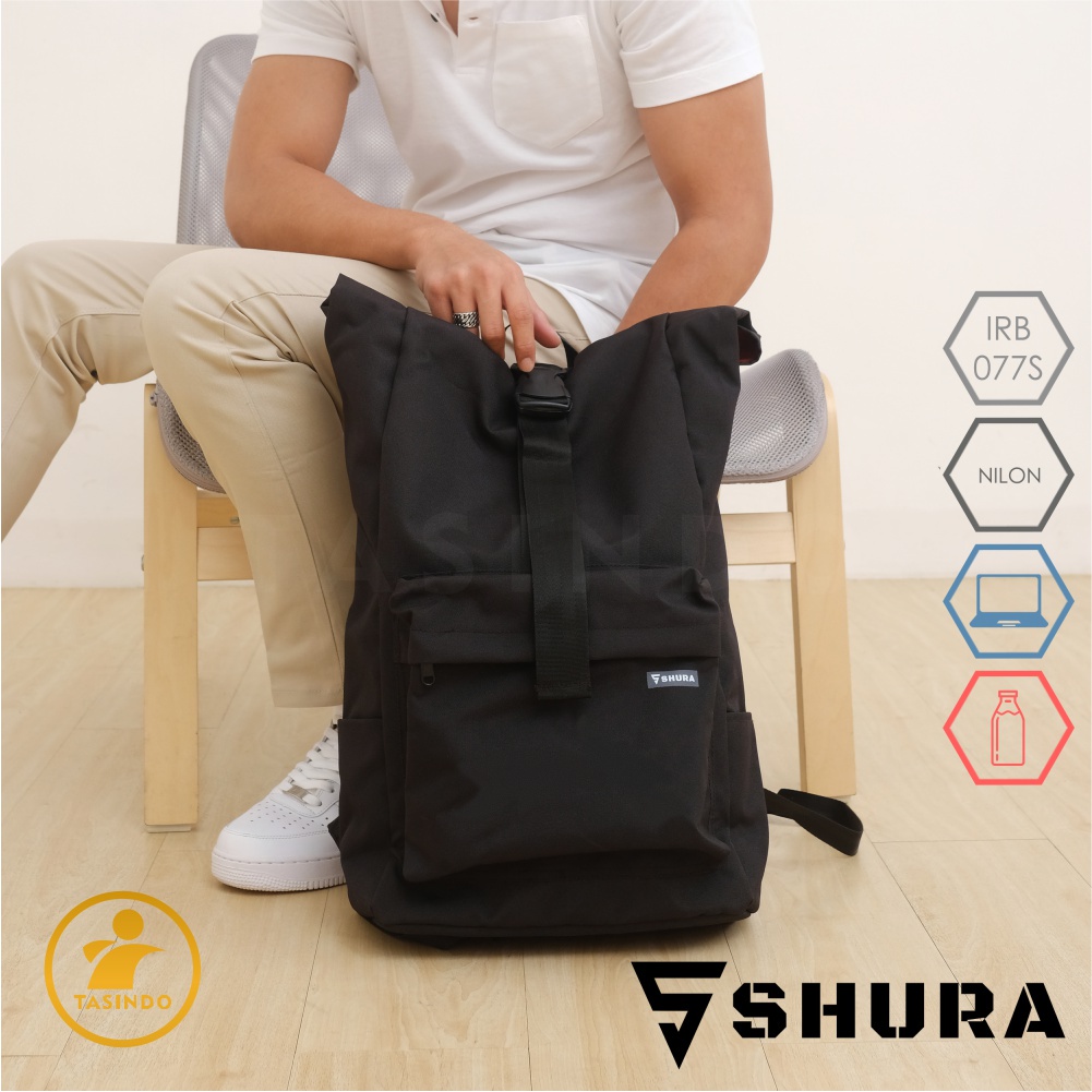 Tas Ransel Laptop pria / Backpack Laptop  Wanita / Ransel backpack HITAM / tas Punggung laptop 14 in