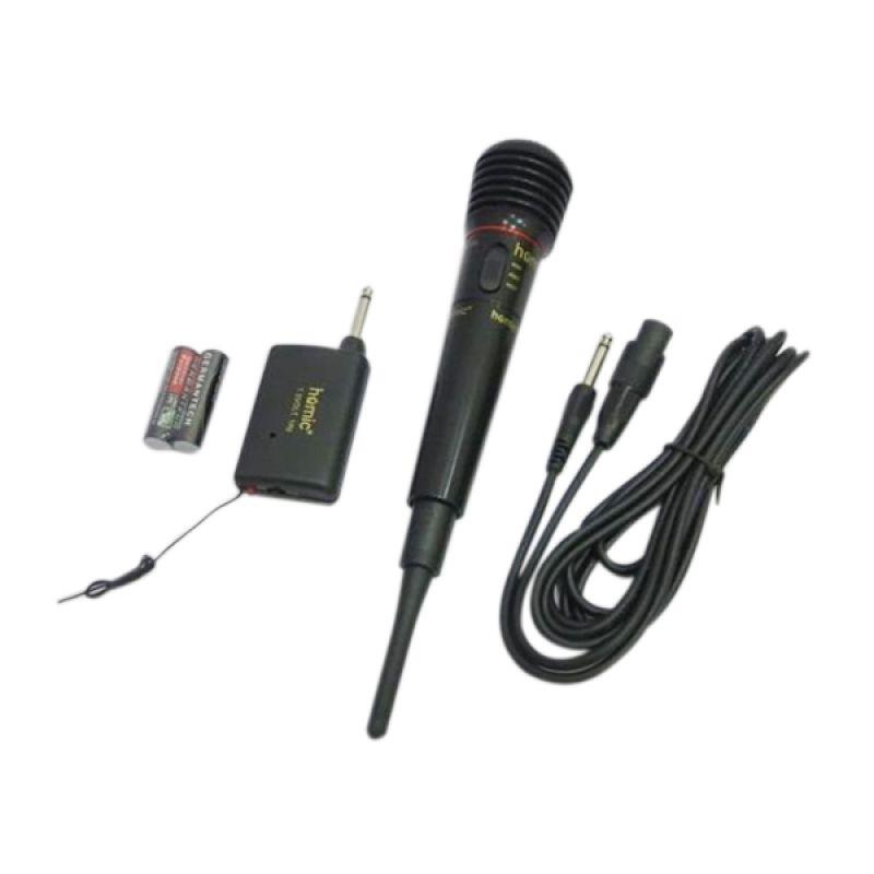 Homic Microphone / Mic Single Wireless HM-308 - Hitam