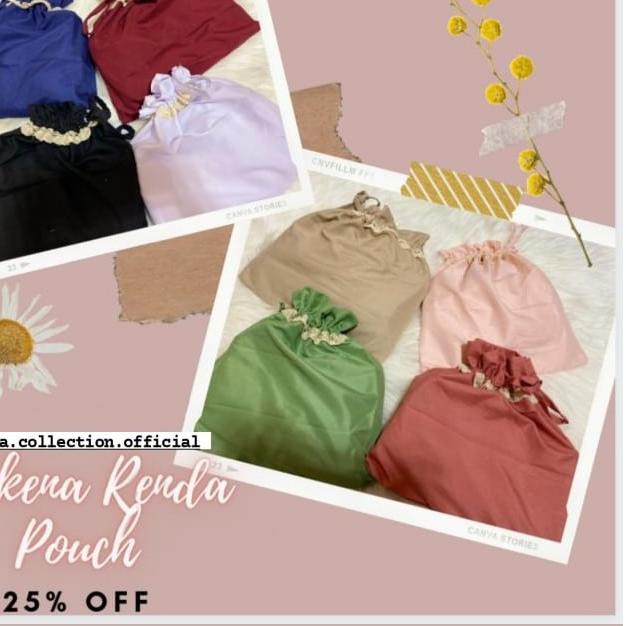☊ Mukena Katun Renda Traveling Pouch Cantik Dewasa - 9 Warna - Nabila Collection ♬