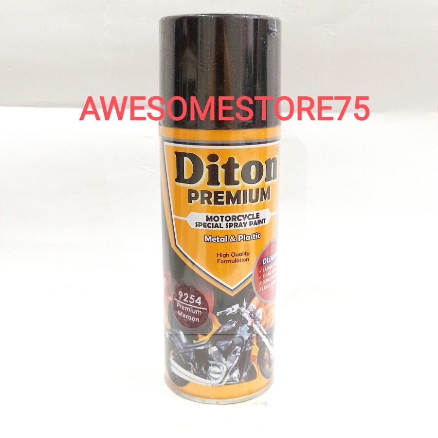 DITON PREMIUM 9254 PREMIUM MAROON Merah Tua Darah Cat Semprot Pilox Pylox