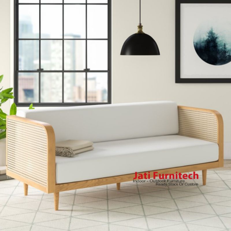 Bangku Rotan Modern // Jati Furnitech