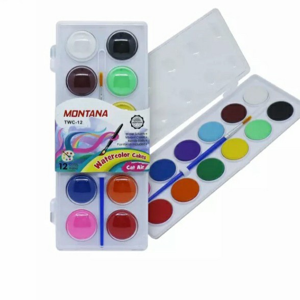 

Produk Terbaru Water Color Cakes 12 Warna, Cat Air Padat