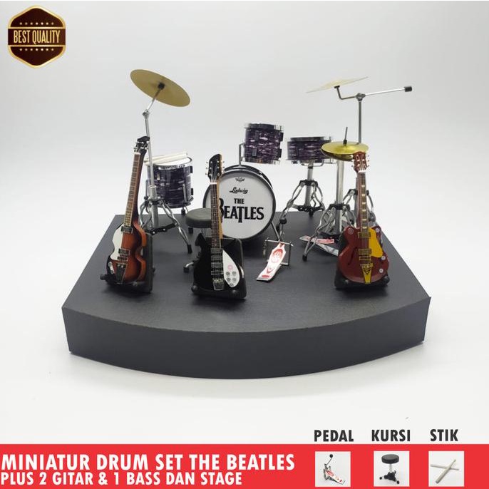 best seller] miniatur drum the beatles hiasan dinding the beatles koleksi beatles