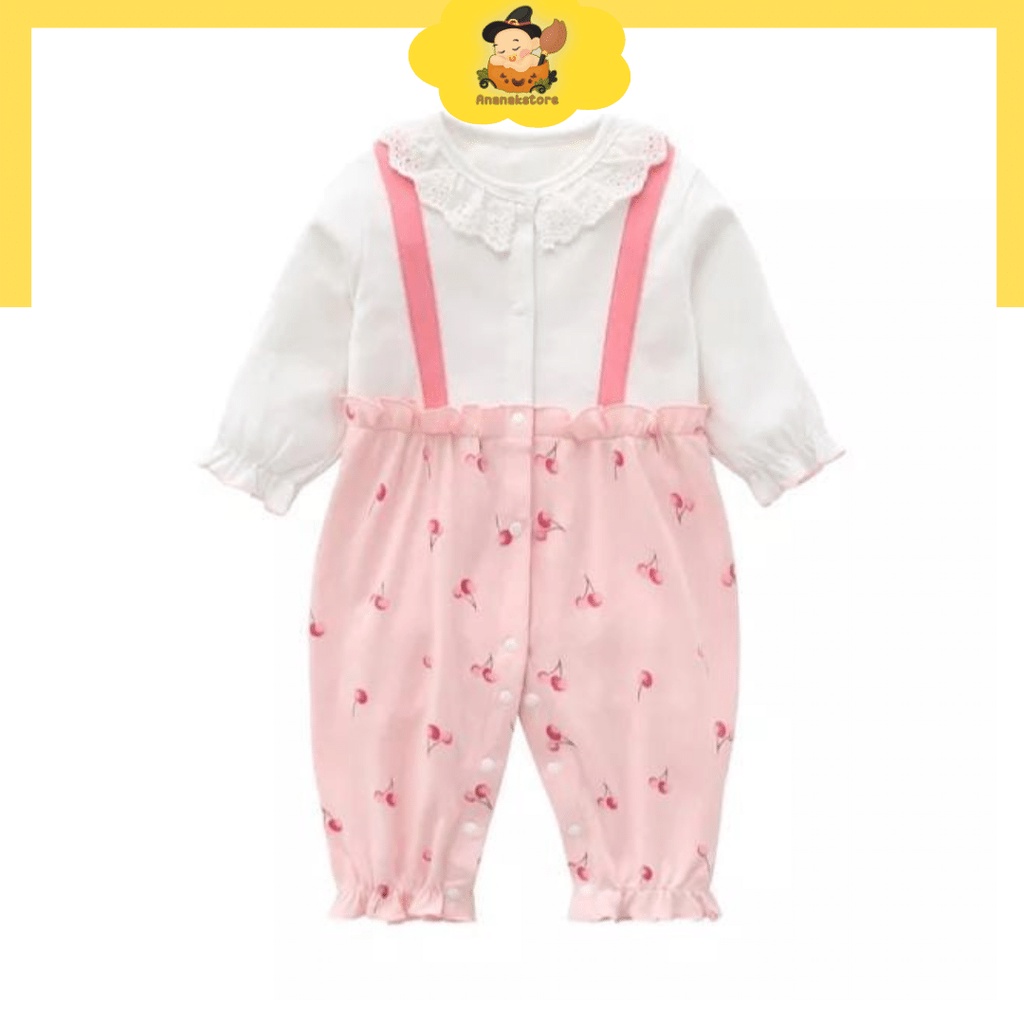 Ananakstore - Jumper Anak Perempuan / Jumper 0-12 bulan / Jumper premium Motif CERI PINK