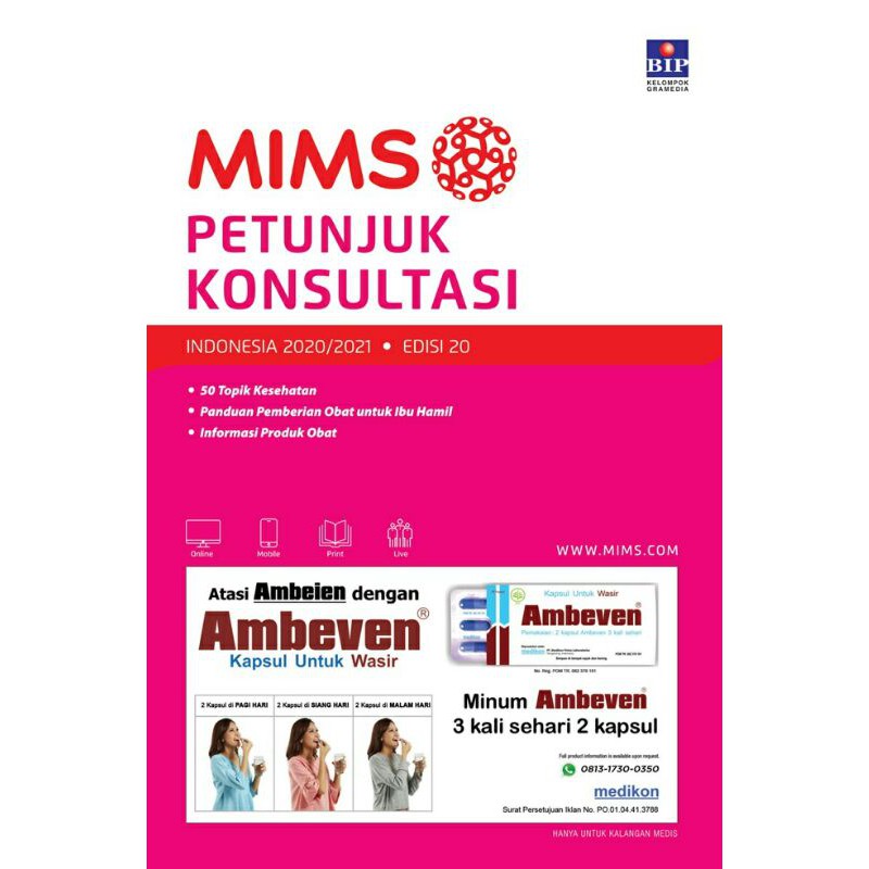 Mims Petunjuk Konsultasi Edisi 20 Tahun 2020/2021
