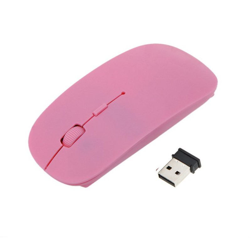 Optical Wireless Mouse Ultra Slim - Pink
