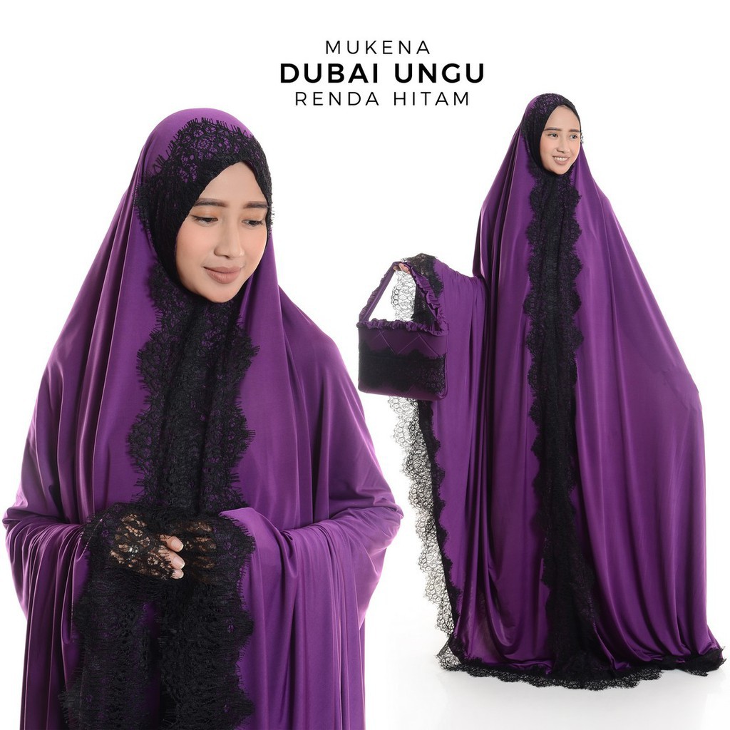 Mukena Spandek Terusan Dubai Renda | Mukena Dewasa Spandek Terusan Dubai Renda | Mukena Dubai Renda