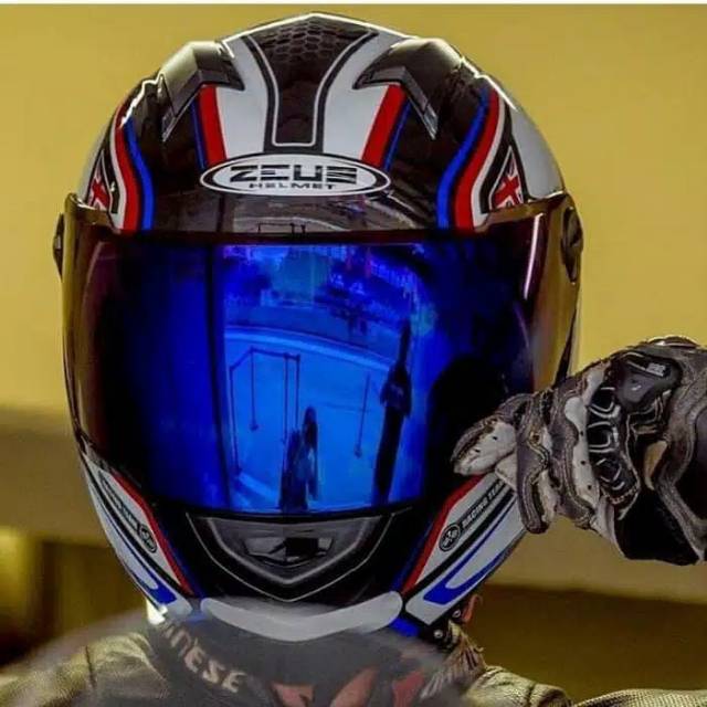 VISOR | KACA HELM ZEUS ZS811 ZS813 IRIDIUM GOLD Blue Silver Rainbow ORIGINAL
