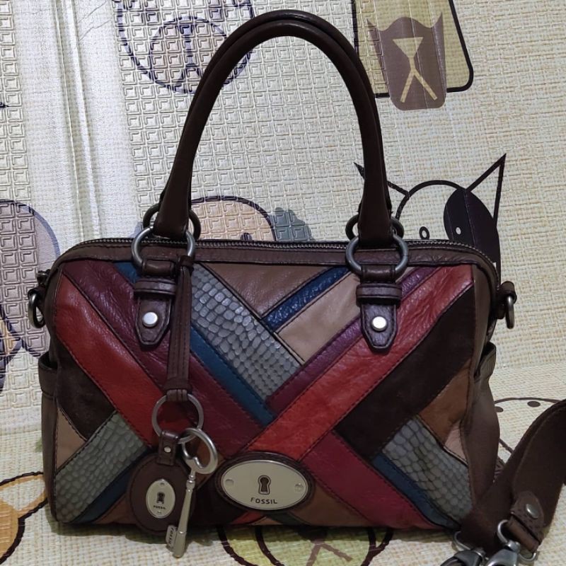 Tas Fossil Maddox Patchwork PW dark