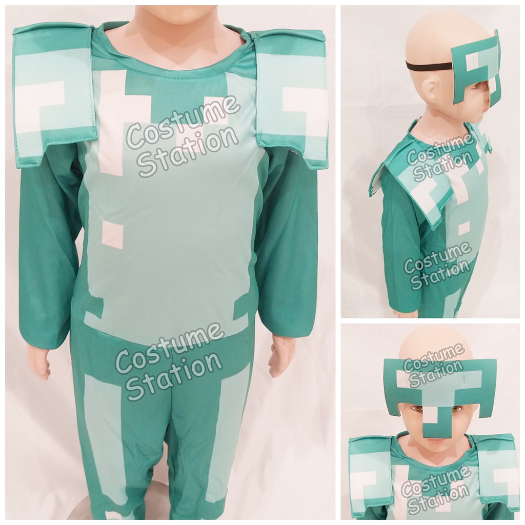 Kostum Minecraft Diamond Armor / Costume Baju Zirah anak laki