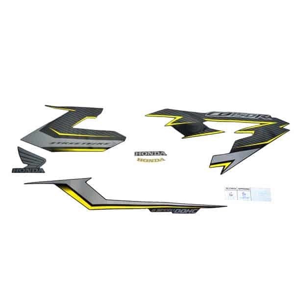 Sticker Body Kanan Stripe Set R Black Yellow CB150R StreetFire K15G 871X0K15630ZBR