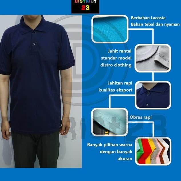 ➻ Polo Shirt Polos / Kaos Polo Polos - Biru Dongker ➤