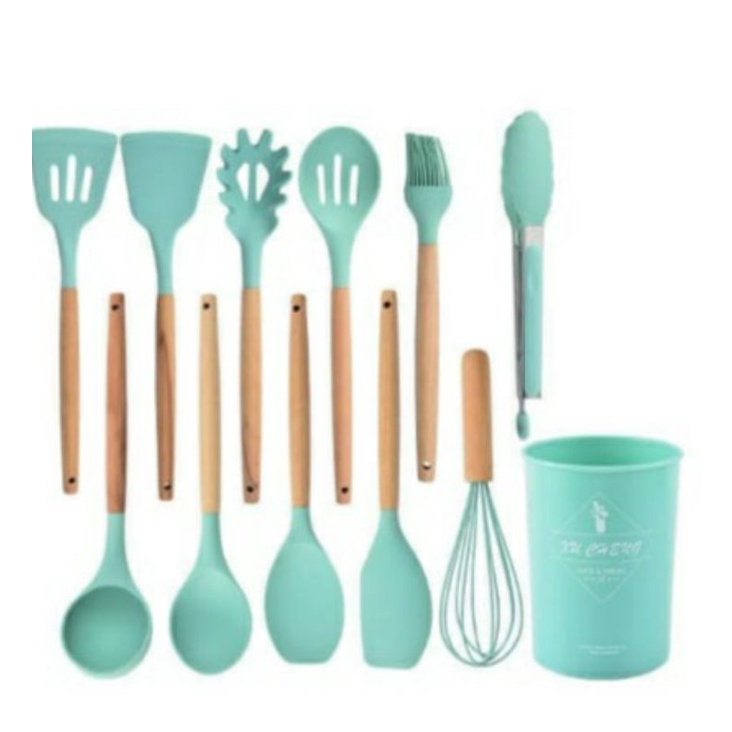 Alat Masak / Peralatan Masak 12 in 1 SET Silicone Kitchen Set Spatula