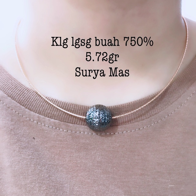 Kalung kawat dior emas 750%