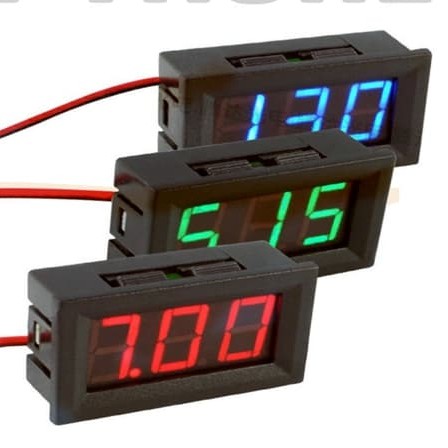 Voltmeter DC Digital Biru