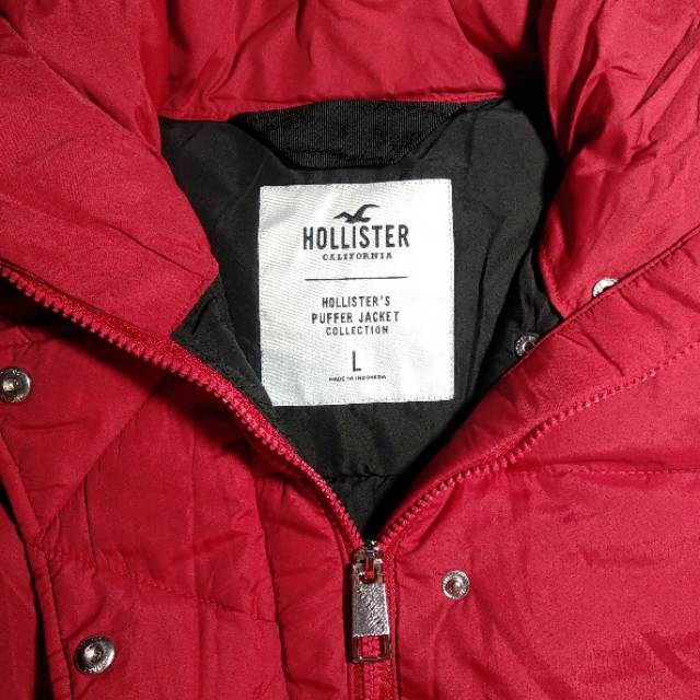 red puffer jacket hollister