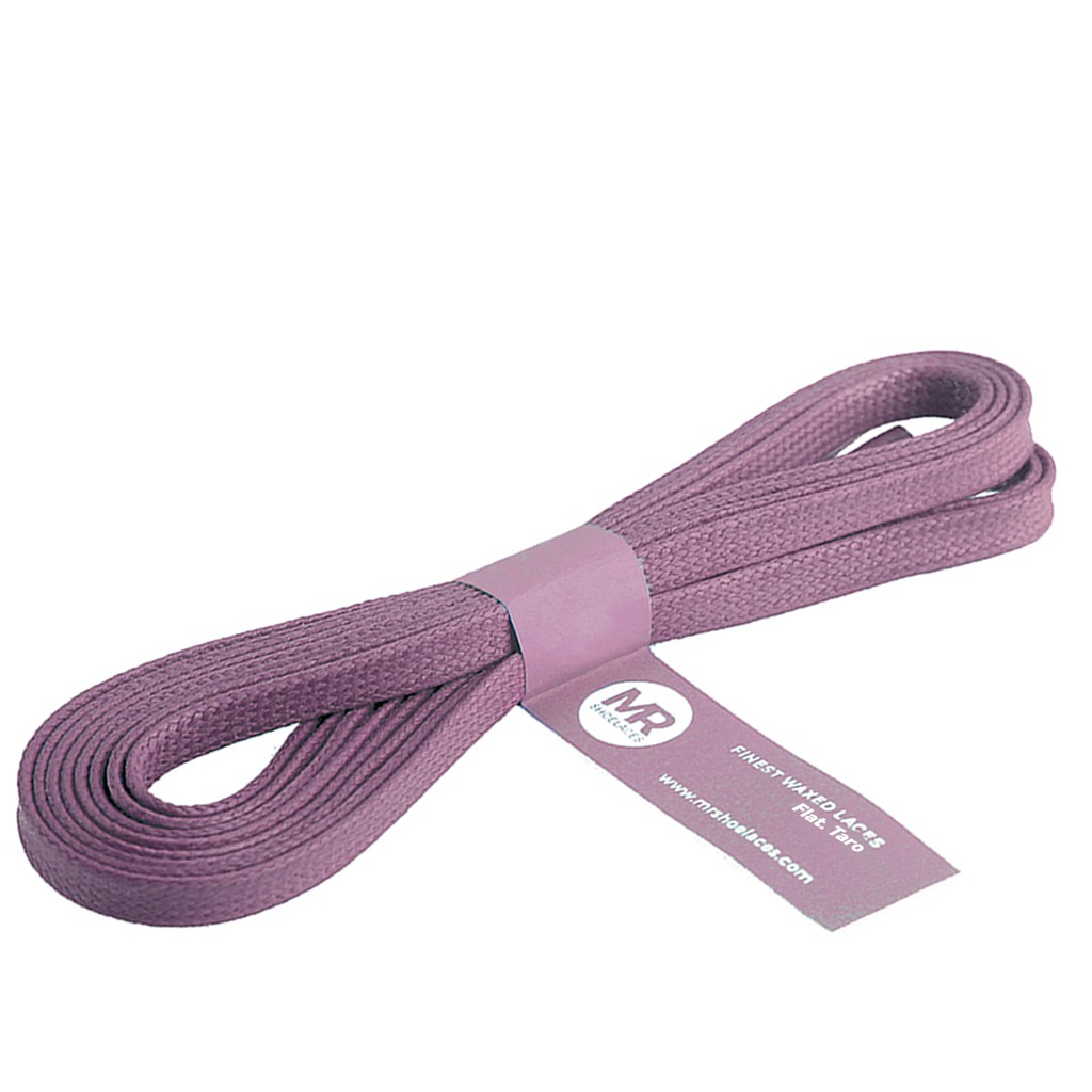 MR Shoelaces FT49 Taro - Tali Sepatu Lilin 6-7mm Gepeng Flat Pipih (Waxed Laces) 90cm 100cm 120cm 150cm 200cm - untuk Sneakers - Premium Shoelace