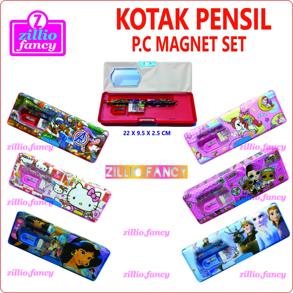 

KOTAK PENSIL MAGNET + SET ALAT TULIS / TEMPAT PENSIL MAGNET ANAK-ANAK KARAKTER