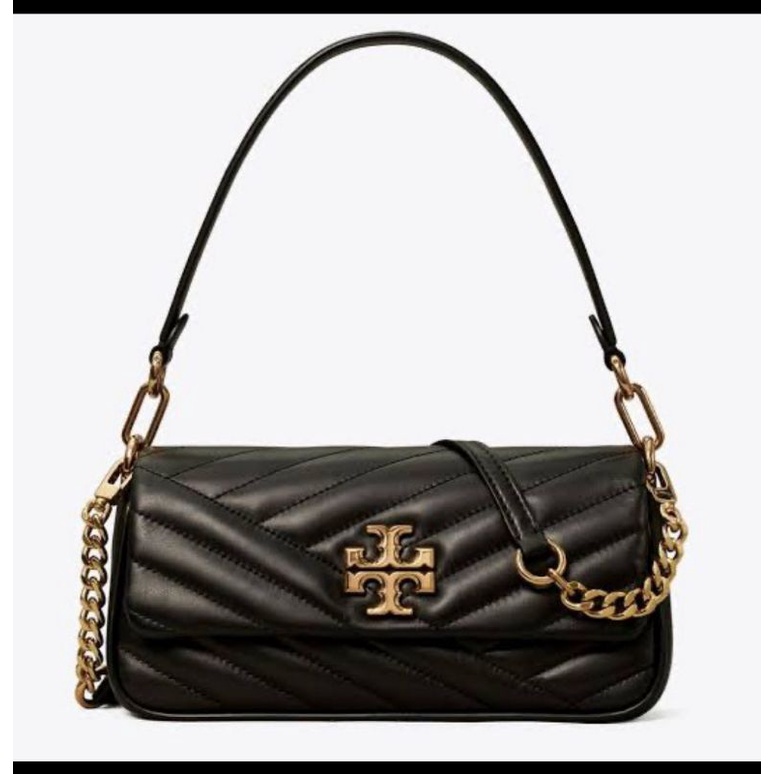 Tory Burch Kira Chevron Small Flap Shoulder Bag Black