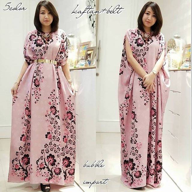BEAUTY KAFTAN//KAFTAN MODEL BUNGA//KAFTAN MOTIF BUNGA BAHAN BUBBLY IMPORT