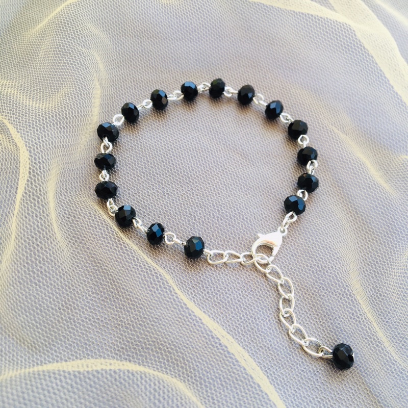 Tiffany Bracelet | Gelang Kristal | Aksesoris Wanita | Gelang Rantai Wanita | Gelang Hitam Wanita | 