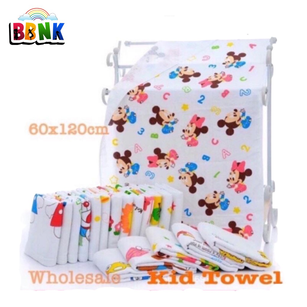 cod new 105*50 Handuk mandi anak motif kartun bath towel kartun handuk bayi lembut honeycomb lucu