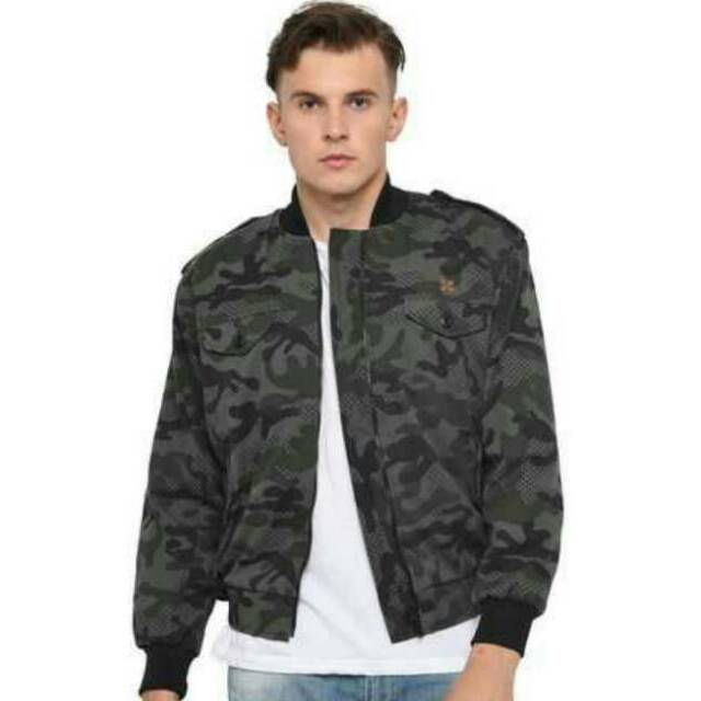 Jaket pria casual army look terbaru isc 383