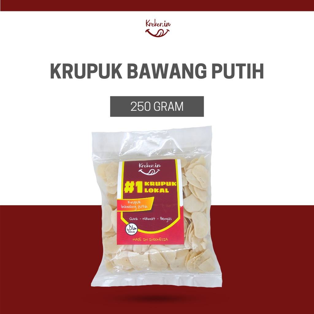 

KRUPUK BAWANG PUTIH KREKER IN 250 GRAM