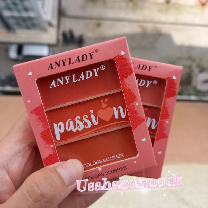 ECER!! BLUSH ON ANYLADY PASSION 3 WARNA ANY LADY NO. 889