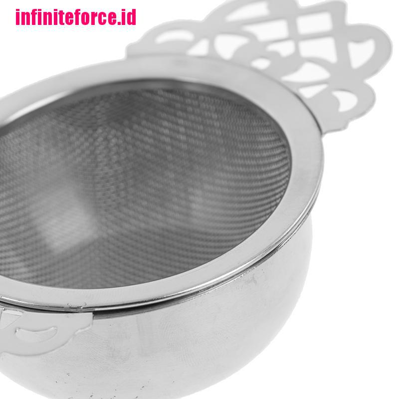 1pc Filter Infuser Penyaring Daun Teh Dengan Model Ujung Ganda Dan Bahan Stainless Steel