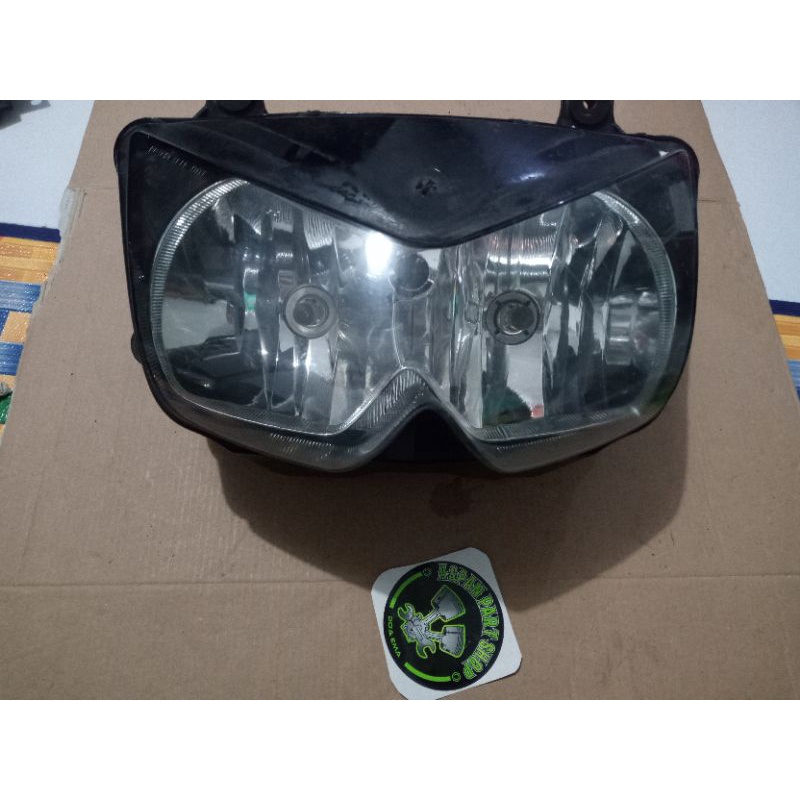 headlamp lampu depan reflektor ninja 250 r karbu 4 tak