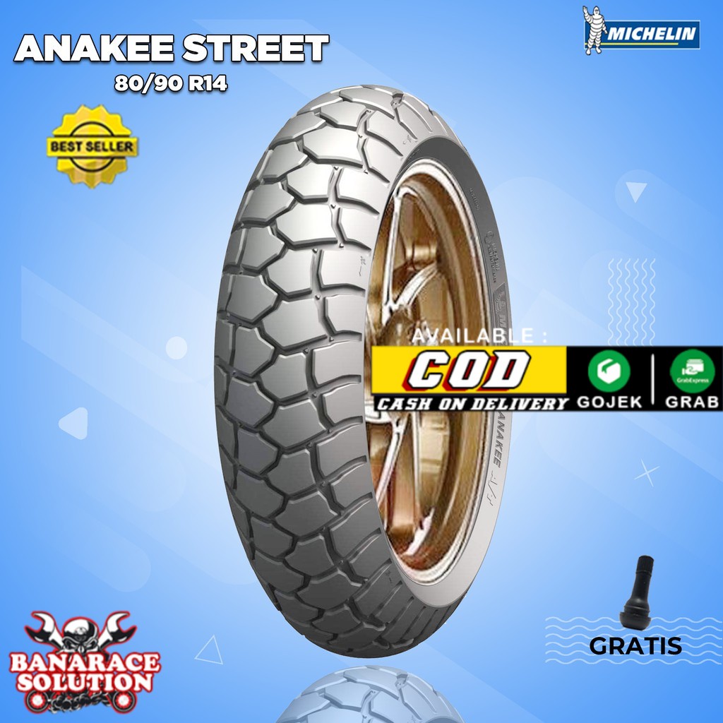 Ban Motor Matic Tubles // MICHELIN ANAKEE STREET 80/90 Ring 14 Tubles // ban motor matic tubles beat vario scoopy ring 14