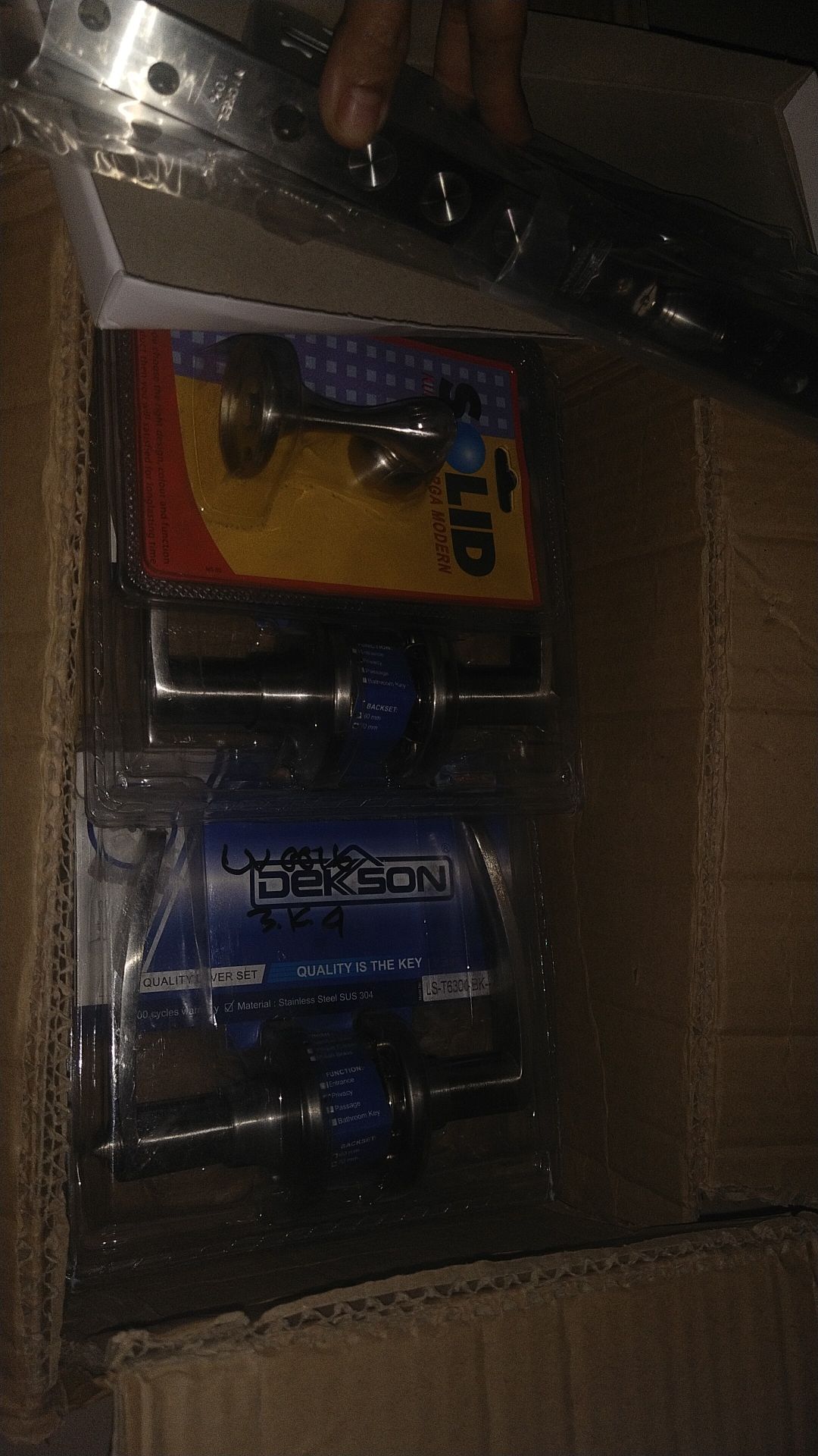 Handle Pintu Dekson / Dekkson Ls T6300 Bk Sss Lock Set / Gagang Pintu Tanpa Anak Kunci