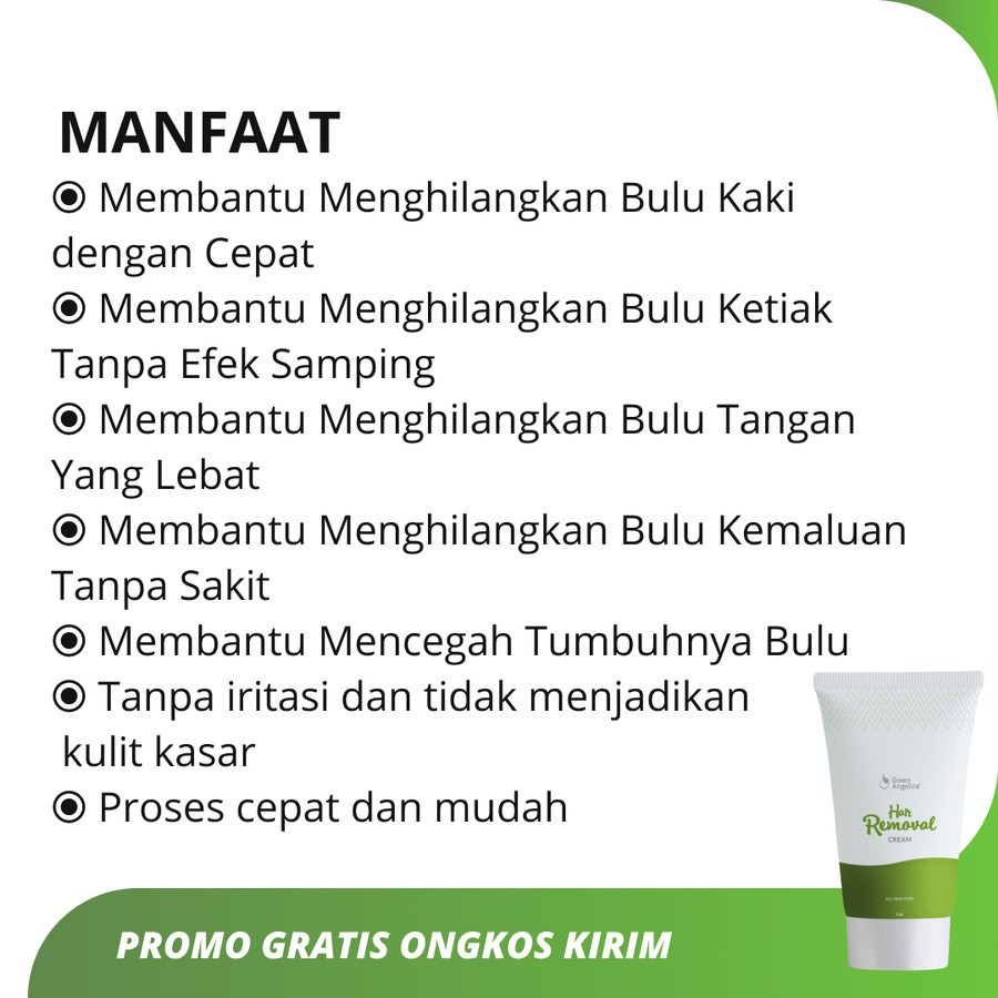 GREEN ANGELICA HAIR REMOVAL ORIGINAL PERONTOK BULU TERCEPAT DAN AMAN