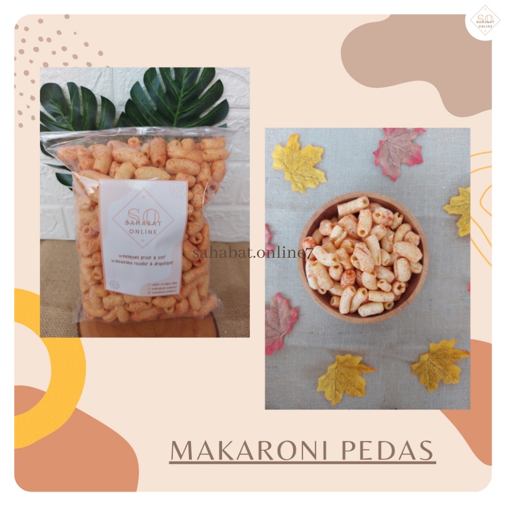 

MAKARONI BALADO/MAKARONI PEDAS MANIS/MAKARONI RENYAH/SNACK KEMASAN ASIN GURIH RENYAH CAMILAN JAJAN SD CEMILAN 250 GRAM