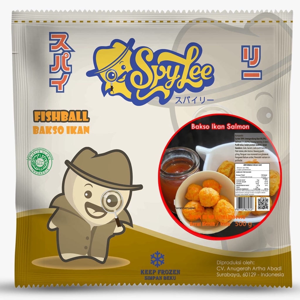 [FROZEN FOOD SPYLEE] BAKSO IKAN SALMON ISI 30 (500GR) MAKANAN INSTAN BAKSO SOSIS BPOM HALAL