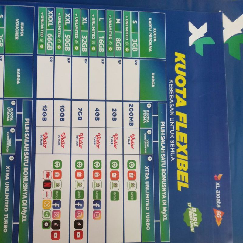 kartu perdana xl combo flex 32.gb unlimited