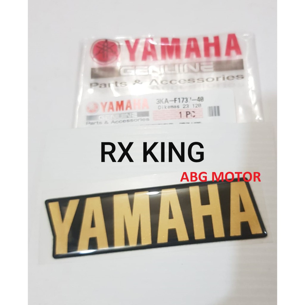 EMBLEM STIKER LOGO YAMAHA GOLD RX KING RXKING RXK 2002 ORIGINAL