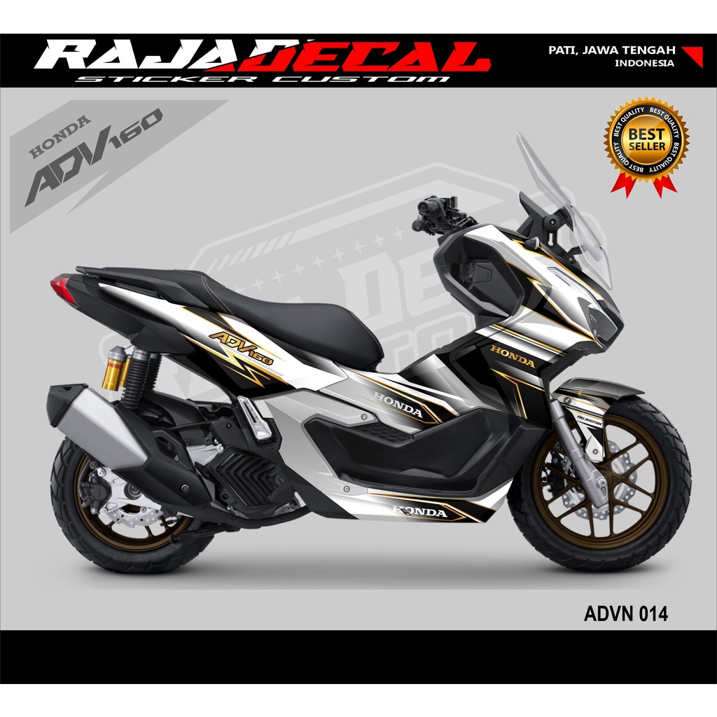 Modifikasi Sticker Honda ADV 160 2022-Stiker Dekal ADV 160 Disain Motif Minimalis ADVN 014