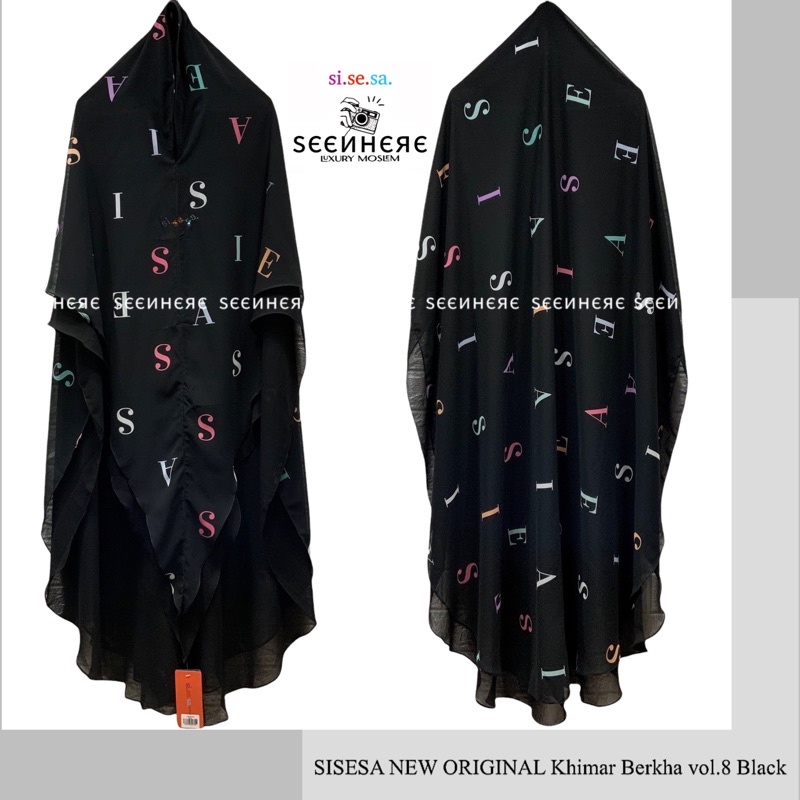 [𝐒𝐄𝐄𝐍𝐇𝐄𝐑𝐄] SISESA NEW ORIGINAL Khimar Berkha Vol.8 Black