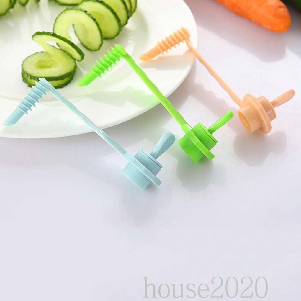 (House2020) Alat Pemotong Buah / Sayur / Kentang / Lobak Portable Bentuk Spiral Bahan Abs Resin Untuk Dapur