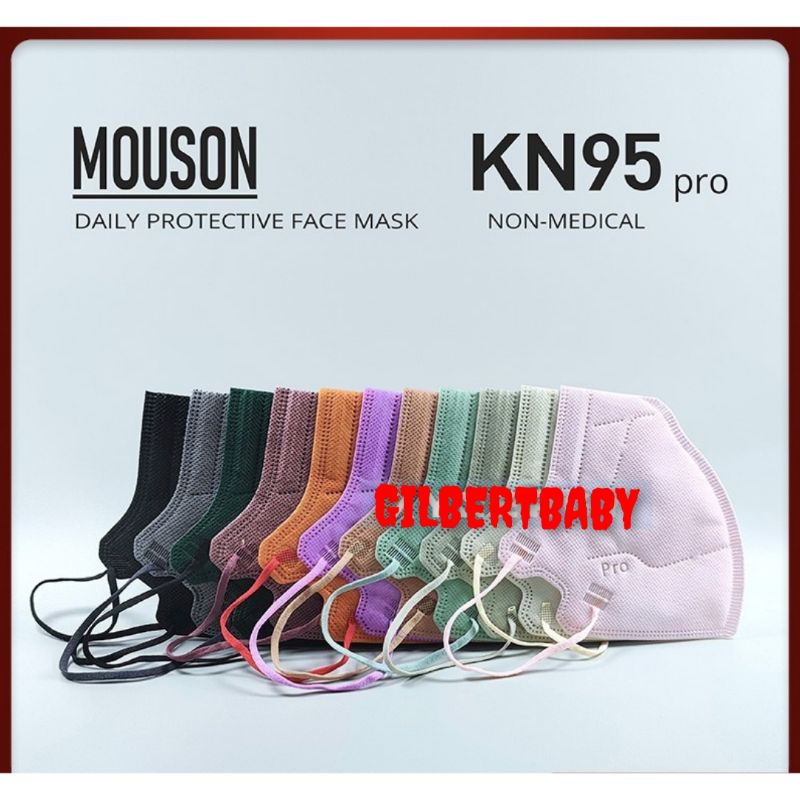 (Original) MASKER MOUSON KN95 5PLY ORIGINAL ISI 10PCS / MASKER MOUSON KN95 PRO ISI 10PCS Exp Lama