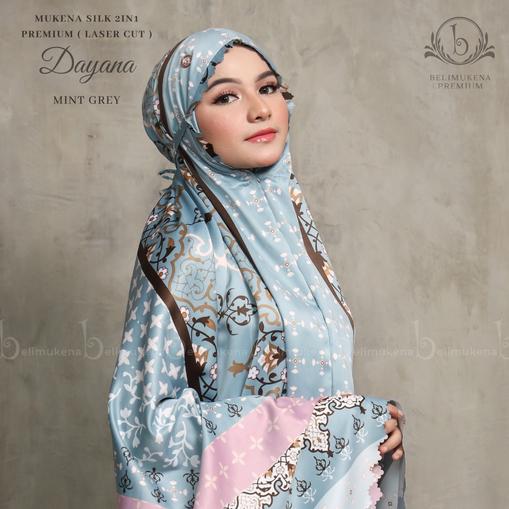 Mukena Dewasa Silk Maxmara 2in1 Daily Motif Tas Premium ( Lasercut ) Dayana