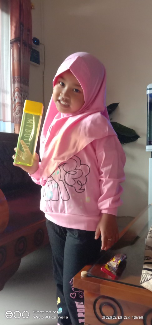 Set 120abc + Jilbab Sz 3-8 Thn + Free My Bottle Merk Little Pineapple